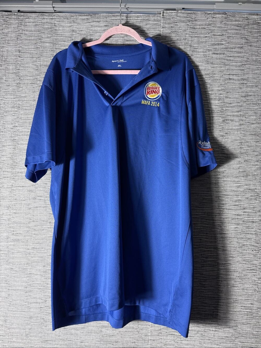 Vintage Burger King Polo Tee, Mara 2014, Blue, XXL
